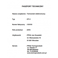 Paszport techniczny